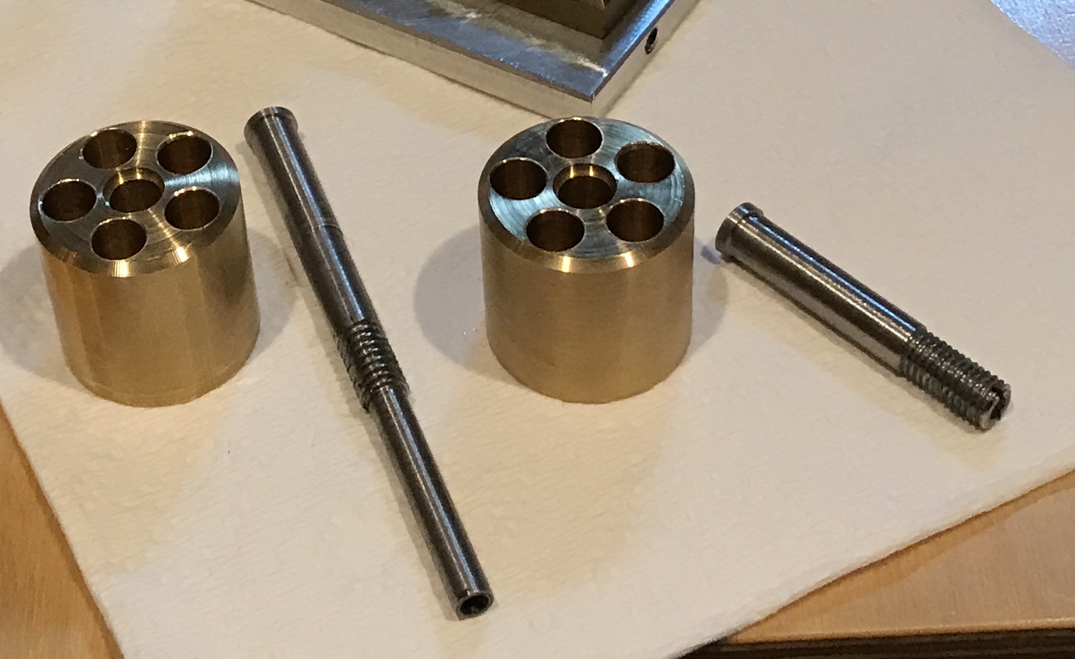 Completed shafts for the cyclinders